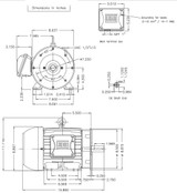 Motor, 5hp, 1800rpm, 3-Phase 230/460V, 182/4TC