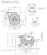 Motor, 300hp, 1200rpm, 3-Phase 460V, 447/9T