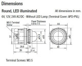 Pilot Light, ‚Äö√†√∂‚àö‚â§30mm, 240VAC Full Volt, Amber