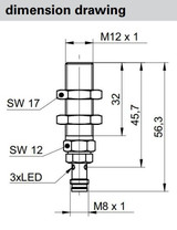 Inductive Sensor, Special Version, Flush, PNP