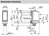 Reflection Light Sensor w/ Background Suppression