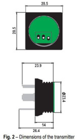 Temp. Transmitter, 4-20 mA for Pt100/Pt1000 input.