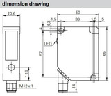 Dist. Laser Pt. Sensor, 200-1000mm Rng, Analog O/P