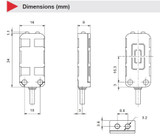 Capacitive Proximity Sensor, Rect. Flush Liq.Level