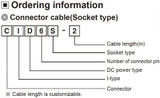 Connector Cable, M17, Encoder, Socket type,  6 pin