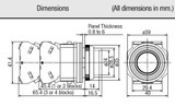 Pushbutton, ‚àö√≤30mm, Momentary, Extended Lens