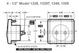 Analog Panel Meter, Wide-Vue, 4.5", 0-5DC