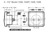 Analog Panel Meter, Wide-Vue, 4.5", 0-15DC