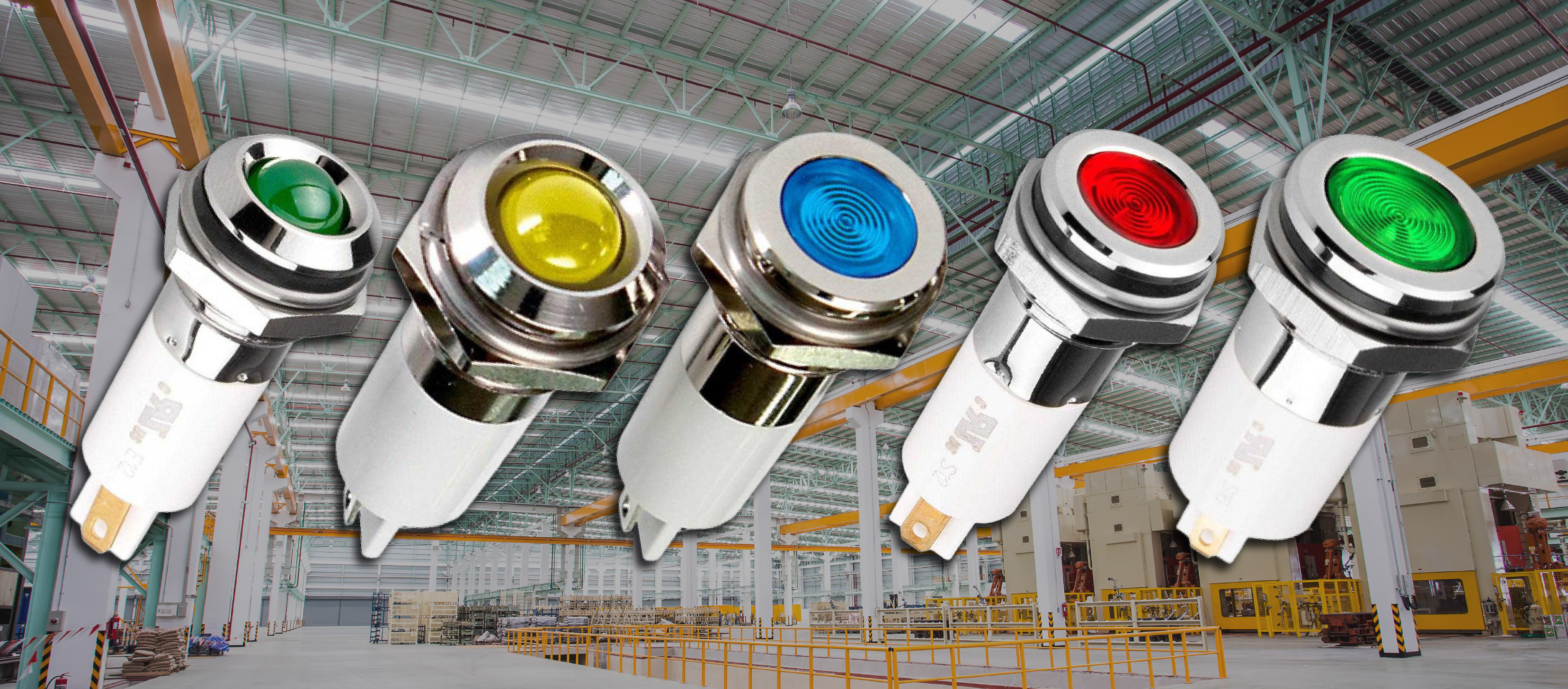 Industrial indicator lights, also called pilot lights, are visual signaling devices that are widely used throughout manufacturing, processing and control systems