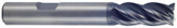 4FL MULTI HELIX 45 CHAMFER FLAT SHANK END MILL - (