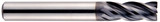 4FL REG CORNER RAD CARBIDE ROUND SHANK - (Series E