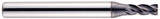 4FL LONG CORNER RAD CARBIDE ROUND SHANK - (Series 