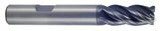 4FL MULTI HELIX SHORT CORNER RADIUS FLAT END MILL 