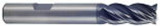 4FL MULTI HELIX FLAT SHANK END MILL - (Series EMD6