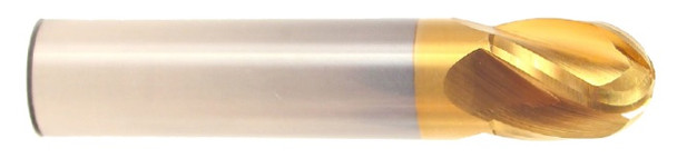 3/64  4 Flute-stub Length-single End-ball-tin - 109-4046