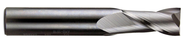 16mm End Mill  Carbide  Single End  Square End  2 Flute Metric  Uncoated - 19752