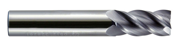 3/16 End Mill  Carbide  Single End  Square End  4 Flute  Uncoated - 12065