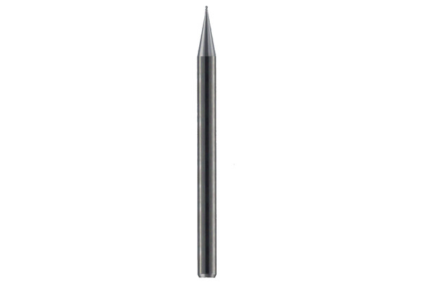 .015 End Mill  Carbide  Single End  Micro  4 Flute Ball
 Uncoated - 12392