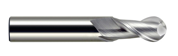 1/4 End Mill  Carbide  Single End  Ball End  2 Flute  Altin - 52139