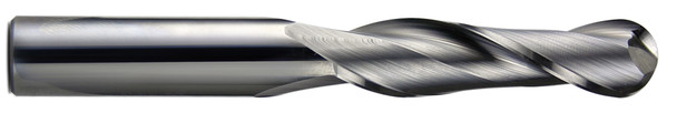 3/16 End Mill  Carbide  Single End  Ball End  2 Flute 
 Uncoated - 16111