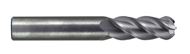 1/2 End Mill  Carbide  Single End  Ball End  4 Flute  Altin - 52159