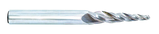 3/16 End Mill  Carbide  Single End  Tapered Ball  3 Flute 
 Uncoated - 10319