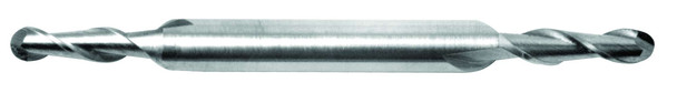 11/64 End Mill  Cobalt  Double End  Ball End  2 Flute Micro (cc)- Uncoated - 11132