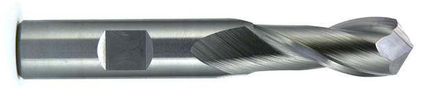 1/2 End Mill  Cobalt  Drill Point  2 Flute  120º- Uncoated - 16040