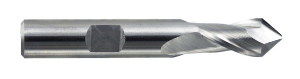 1/8 End Mill  Cobalt  Drill Point  2 Flute  82º- Uncoated - 16440