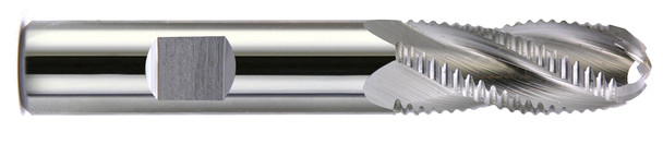 1/2 End Mill  Cobalt  Roughers  Fine Pitch  Multiple Flute Ball End (cc)- Ticn - 45844