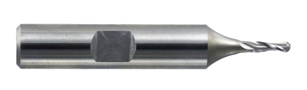 3/16 End Mill  Cobalt  Single End  Ball End  2 Flute- Uncoated - 10356