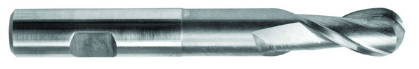 1/8 End Mill  Cobalt  Single End  Ball End  2 Flute  Extended Neck- Ticn - 40756
