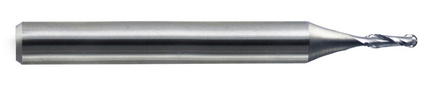 2mm End Mill  Cobalt  Single End  Ball End  2 Flute  Metric- Ticn - 46411