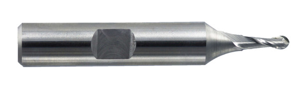 4mm End Mill  Cobalt  Single End  Ball End  2 Flute  Metric&inch Combo- Ticn - 42900