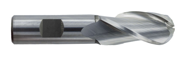 1 End Mill  Cobalt  Single End  Ball End  3 Flute  Extended Neck- Ticn - 42232