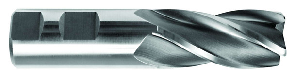 3/8 End Mill  Cobalt  Single End  Corner Radius  4 Flute (cc)- Uncoated - 15230