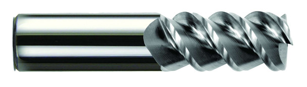 1 End Mill  Cobalt  Single End  Square End  3 Flute  60º (cc)- Uncoated - 15486