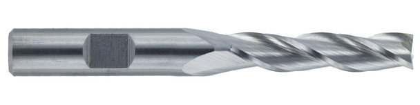 7/16 End Mill  Cobalt  Single End  Square  3 Flute- Ticn - 42280