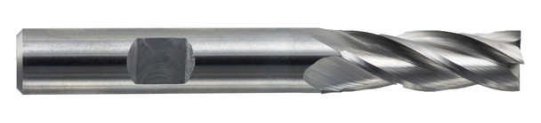 27/64 End Mill  Cobalt  Single End  Square  Multiple Flutes (cc)- Ticn - 41335