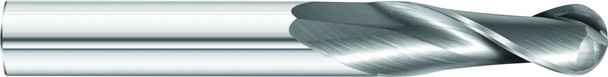 3/16 Solid Dura-carb End Mill Extra-long Length Ball Se - 30244