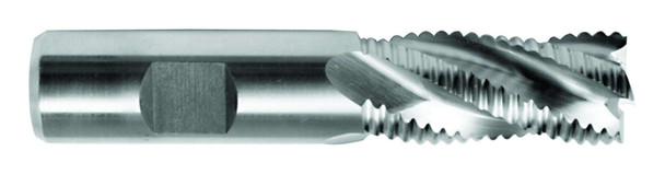 1/2 End Mill  Hss  Roughers  Coarse Pitch  Multiple Flute (ncc)- Ticn - 46511