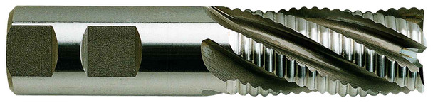 6 Flute Regular Length Center Cut Coarse Pitch Rougher Tin Coated 8% Cobalt - 64445CN
