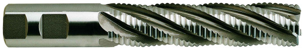 5 Flute Long Length Center Cut Coarse Pitch Rougher Tin-coated 8% Cobalt - 65426CN