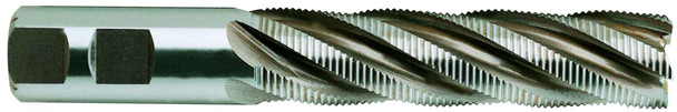 6 Flute Single End With Combination 2″ Shank Tin Coated 8% Cobalt - 71445CN