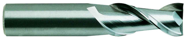2 Flute Regular Length 42 Deg Helix Straight Shank Tin Coated Carbide For Aluminum - 21601TN