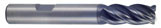 V7 Plus 4 Flute Multiple Helix Long Length Corner Radius Flat End Mill - GMF59919
