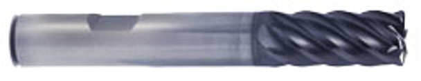 V7 Plus 6 Flute 45 Degree Helix Long Length Corner Radius Flat End Mill - GMG17909