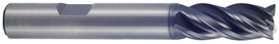 V7 Plus A 4 Flute Multiple Helix 45 Deg Chamfer Flat Shank End Mill - UGMF77024
