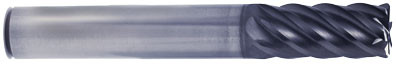 V7 Plus A 6 Flute Multiple Helix Corner Radius Plain Shank End Mill - UGMG22859