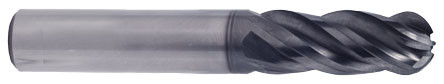 V7 Plus A 4 Flute Multiple Helix Ball Nose Plain Shank End Mill - UGMG53923